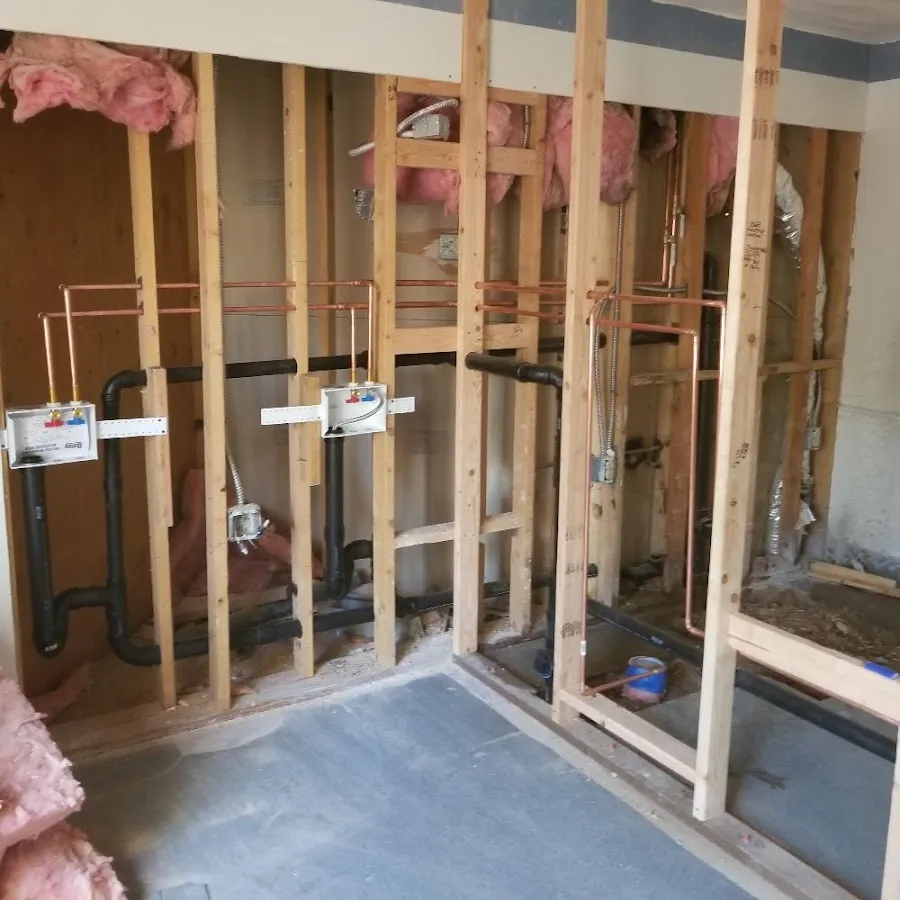 Copper pipe rough-in and plumbing installation in West Mifflin